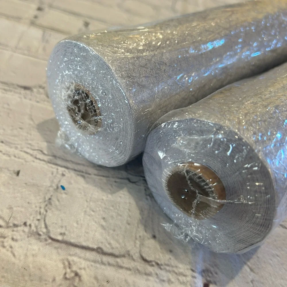 2 rolls of Silver Grey Wallpaper